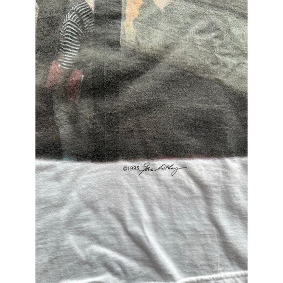 1995 Haight Ashbury Gene Anthony White Photo Art Tee Size XL Counterculture - Picture 5 of 8